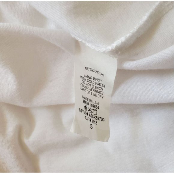 Sadie & Sage Tee S white with black letters words short sleeve fun - Picture 5 of 5